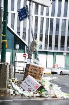 Tribute to the teenager killed near place Nelson Mandela - Nanterre