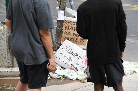 Tribute to the teenager killed near place Nelson Mandela - Nanterre