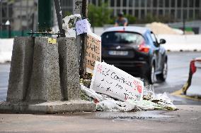 Tribute to the teenager killed near place Nelson Mandela - Nanterre