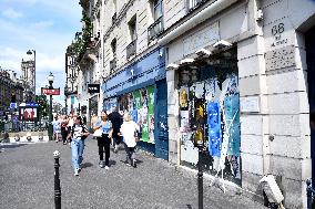 Closed Retails Stores In Paris Due To Bad Economic Situation