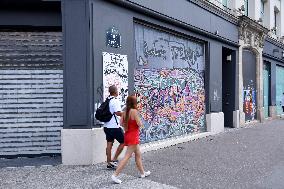 Closed Retails Stores In Paris Due To Bad Economic Situation