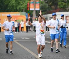 (SP)CHINA-SICHUAN-CHENGDU-WORLD UNIVERSITY GAMES-TORCH RELAY(CN)