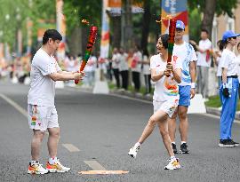 (SP)CHINA-SICHUAN-CHENGDU-WORLD UNIVERSITY GAMES-TORCH RELAY(CN)