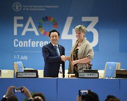 ITALY-ROME-FAO-DIRECTOR-GENERAL-CHINA-QU DONGYU-RE-ELECTION