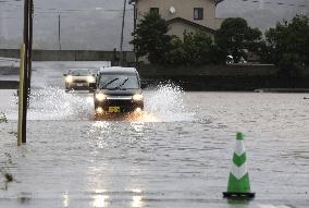 Heavy rain in southeastern Japan