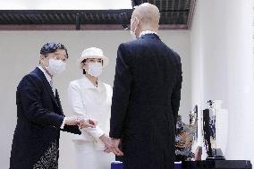 Japan emperor, empress at award ceremony