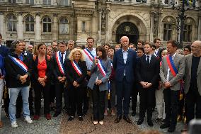 Gathering In Front Of The Town Hall Of Paris