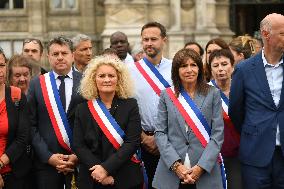 Gathering In Front Of The Town Hall Of Paris