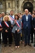 Gathering In Front Of The Town Hall Of Paris