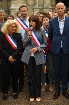 Gathering In Front Of The Town Hall Of Paris