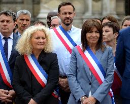 Gathering In Front Of The Town Hall Of Paris