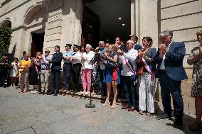 Town Hall Gathering In Support Of Attacked Mayor - Nimes