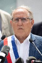 Mayor of Nanterre during a gathering at the City Hall - Nanterre