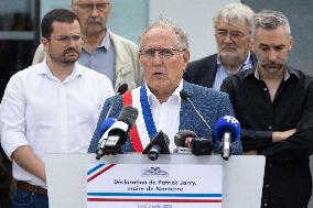 Mayor of Nanterre during a gathering at the City Hall - Nanterre