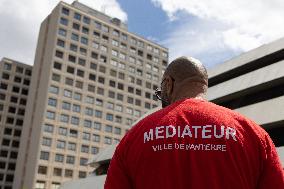 Mayor of Nanterre during a gathering at the City Hall - Nanterre