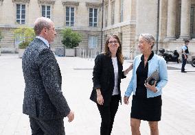 Elisabeth Borne Attends Intergroup Meeting At The National Assembly - Paris