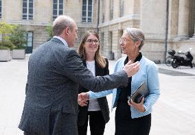 Elisabeth Borne Attends Intergroup Meeting At The National Assembly - Paris