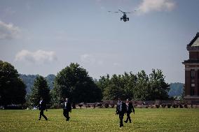 US President Joe Biden Arrives At Fort Lesley - Washington