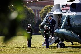 US President Joe Biden Arrives At Fort Lesley - Washington