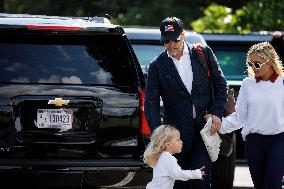 US President Joe Biden Arrives At Fort Lesley - Washington