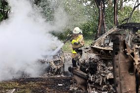 Russian troops shell Pervomaisk in Kharkiv Region