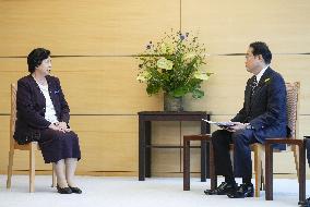 Ex-Japan abductee to N. Korea meets PM Kishida