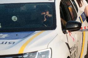 Explosion in court building of Kyiv: police work at scene