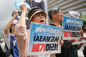 SOUTH KOREA-SEOUL-JAPAN-FUKUSHIMA NUKE WASTEWATER DISCHARGE-IAEA'S REPORT-GATHERING