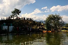 Wular View Point Submerged Due To Increase In Water Level