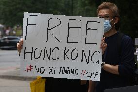 Chinese Canadians Protest For The Freedom Of Hong Kong And Against Chinese Political Interference In Canada