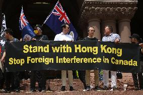 Chinese Canadians Protest For The Freedom Of Hong Kong And Against Chinese Political Interference In Canada