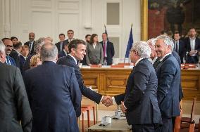 President Macron Visits Pau