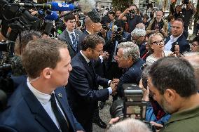 President Macron Visits Pau