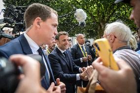 President Macron Visits Pau