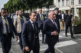 President Macron Visits Pau