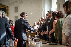 President Macron Visits Pau