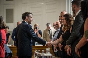 President Macron Visits Pau