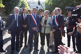 PM Borne Visits The Hauteville District After Urban Violence - Lisieux