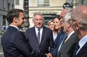 President Macron Visits Pau