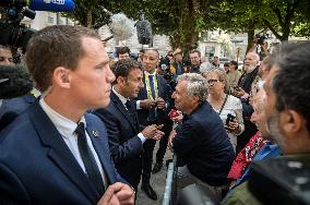 President Macron Visits Pau