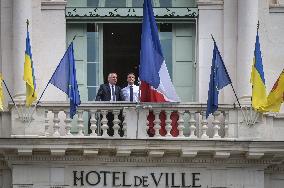 President Macron Visits Pau