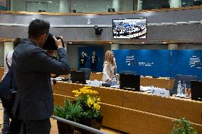 Giorgia Melonia Prime Minister Of Italy At The European Council