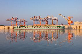The Xiaoqing River Test Ship Arrives Jinan Port