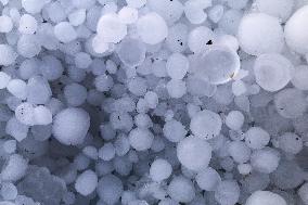 Huge Hailstorm In Central Italy