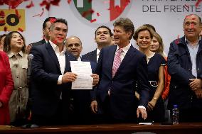 Enrique De La Madrid Registers As A Candidate For The Presidency Of Mexico