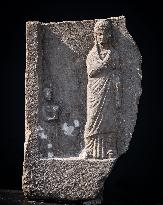 TÜRKIYE-ISTANBUL-ARCHEOLOGY-ANCIENT GRAVE STELES-DISCOVERY