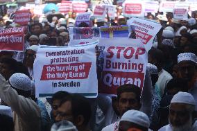 Protest Against Sweden Over Koran Burning - Bangladesh