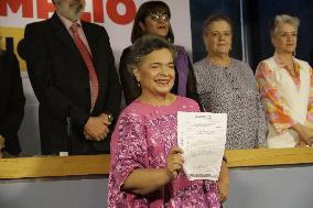 Senator Beatriz Paredes Registers As Candidate For The Presidency Of Mexico