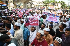 Muslims Protest Against Sweden Quran Burning In Dhaka