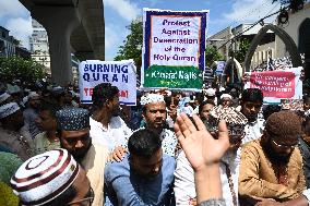 Muslims Protest Against Sweden Quran Burning In Dhaka